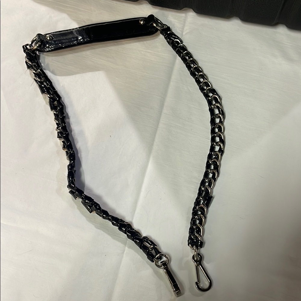 Black and Silver Chain Strap